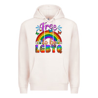 Pale Pink Western Free To Be Lgbtq Premium Hoodie - BundleAndBundleShop
