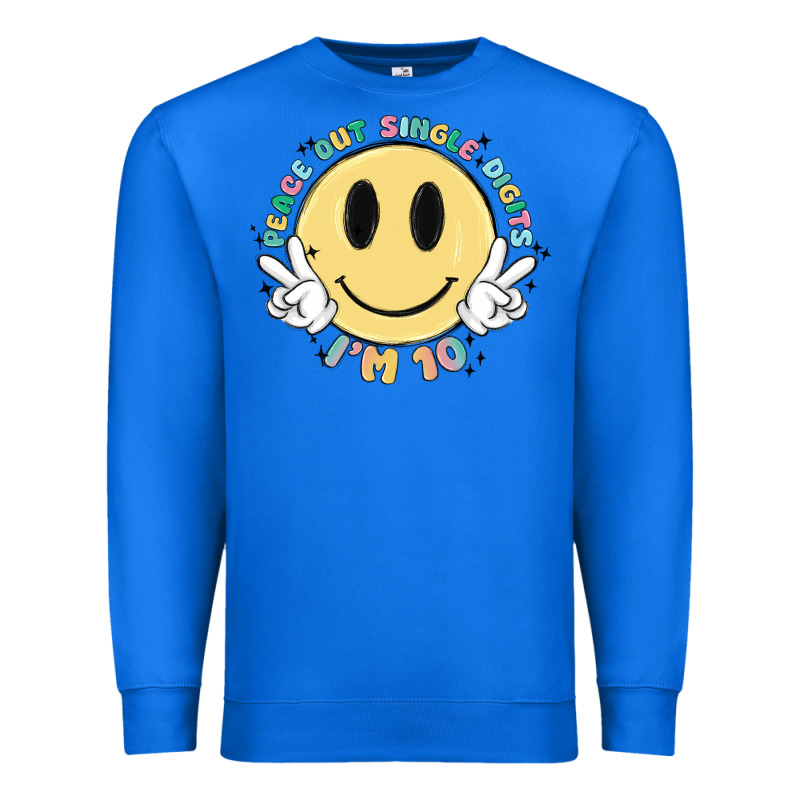 Peace Out Single Digits Im 10 Premium Sweatshirt by MaliasSmallBusiness | Teevron