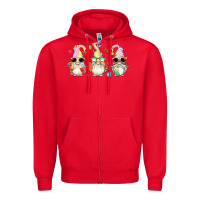Red summer gnomes Zipper Hoodie - Artiststas