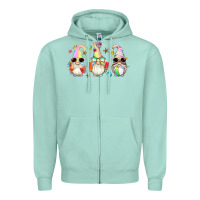 Seafoam summer gnomes Zipper Hoodie - Artiststas