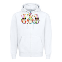 White summer gnomes Zipper Hoodie - Artiststas