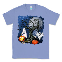 Colony Blue halloween tree and ghosts Classic Tee - AdoDesignShop