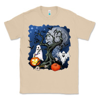 Mushroom halloween tree and ghosts Classic Tee - AdoDesignShop