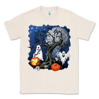 Natural halloween tree and ghosts Classic Tee - AdoDesignShop