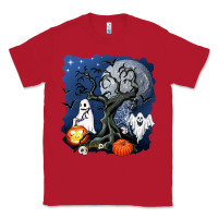 Red halloween tree and ghosts Classic Tee - AdoDesignShop