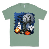Sage halloween tree and ghosts Classic Tee - AdoDesignShop