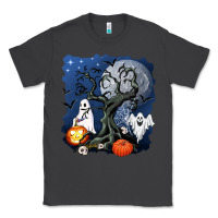 Smoke halloween tree and ghosts Classic Tee - AdoDesignShop