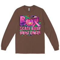 Chestnut halloween boo with cancer ribbon breast cancer sca Long Sleeve Tee - AdoDesignShop