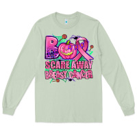 Matcha halloween boo with cancer ribbon breast cancer sca Long Sleeve Tee - AdoDesignShop