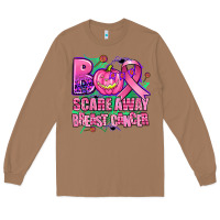 Toasted Coconut halloween boo with cancer ribbon breast cancer sca Long Sleeve Tee - AdoDesignShop