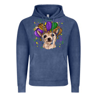 Vintage Denim mardi gras hat chihuahua Vintage Hoodie - RanaPortraitStore