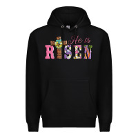 Black easter he ıs risen Premium Hoodie - AdoDesignShop