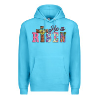 Ocean Blue easter he ıs risen Premium Hoodie - AdoDesignShop