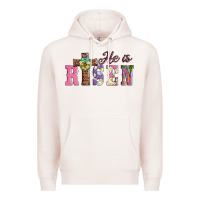 Pale Pink easter he ıs risen Premium Hoodie - AdoDesignShop
