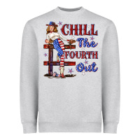 Heather Grey chill the fourth out 4th july Heavyweight Sweatshirt - texasbilliewilder