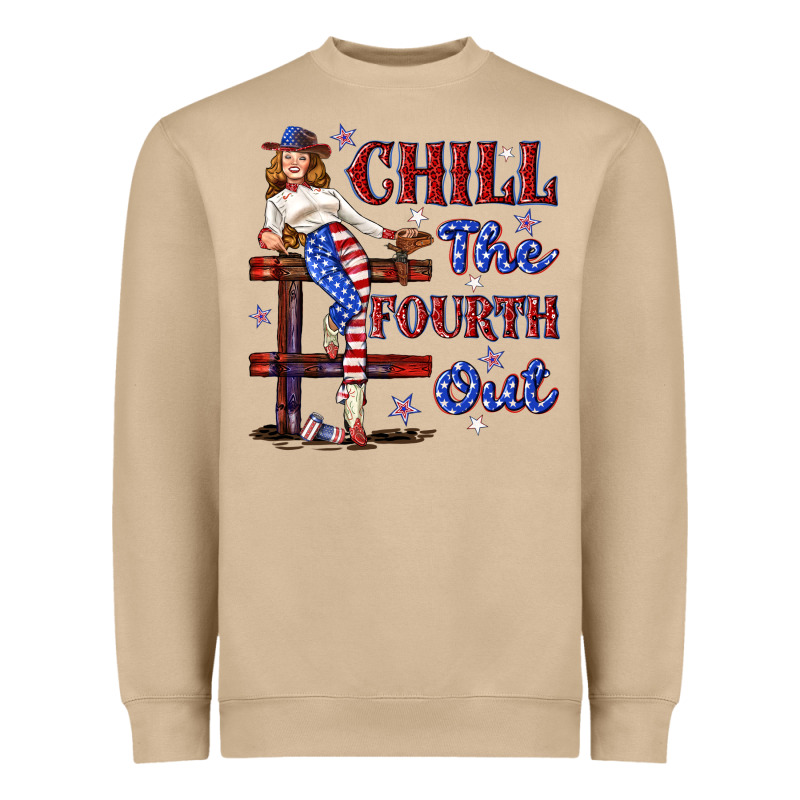 Chill The Fourth Out 4th July Heavyweight Sweatshirt by texasbilliewilder | Teevron