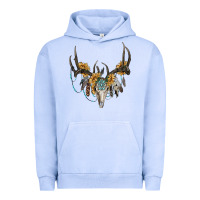Pigment Grape Ice boho deer skull sunflowers and gemstone Urban Hoodie - RanaPortraitStore