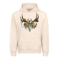 Sandshell boho deer skull sunflowers and gemstone Urban Hoodie - RanaPortraitStore