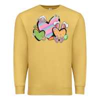 Antique Gold easter hearts Premium Sweatshirt - MaliasSmallBusiness