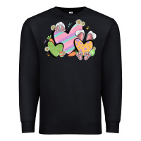 Black easter hearts Premium Sweatshirt - MaliasSmallBusiness