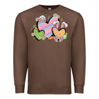 Chestnut easter hearts Premium Sweatshirt - MaliasSmallBusiness