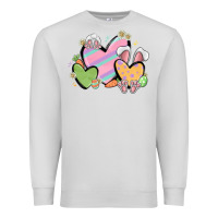 Dove Grey easter hearts Premium Sweatshirt - MaliasSmallBusiness