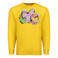 Lemon easter hearts Premium Sweatshirt - MaliasSmallBusiness