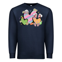 Navy easter hearts Premium Sweatshirt - MaliasSmallBusiness