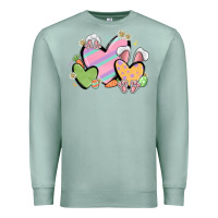 Seafoam easter hearts Premium Sweatshirt - MaliasSmallBusiness