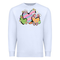 White easter hearts Premium Sweatshirt - MaliasSmallBusiness