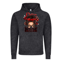 Vintage Black cheer mom messy bun Vintage Hoodie - texasbilliewilder