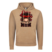 Vintage Coffee cheer mom messy bun Vintage Hoodie - texasbilliewilder