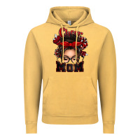 Vintage Mustard cheer mom messy bun Vintage Hoodie - texasbilliewilder