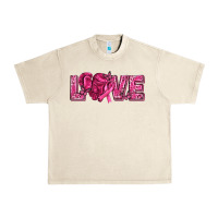 Sandshell Breast Cancer Love Urban Heavy Tee - texasbilliewilder