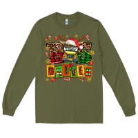 Army Green bus driver chrıstmas Long Sleeve Tee - AdoDesignShop