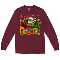 Burgundy bus driver chrıstmas Long Sleeve Tee - AdoDesignShop