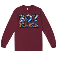 Burgundy boy mama Long Sleeve Tee - AdoDesignShop