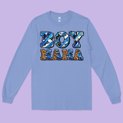 Boy Mama Long Sleeve Tee Designed By Adodesignshop