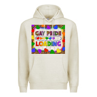 Oatmeal Heather Gay Pride Loading LGBTQ Tumbler Premium Hoodie - BundleAndBundleShop