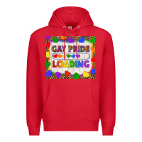 Red Gay Pride Loading LGBTQ Tumbler Premium Hoodie - BundleAndBundleShop