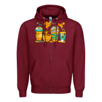 Burgundy bumble bee honey coffee Zipper Hoodie - Jasminsmagicworld