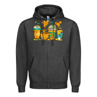 Charcoal Heather bumble bee honey coffee Zipper Hoodie - Jasminsmagicworld