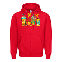 Red bumble bee honey coffee Zipper Hoodie - Jasminsmagicworld