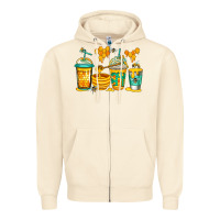 Sandshell bumble bee honey coffee Zipper Hoodie - Jasminsmagicworld