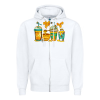 White bumble bee honey coffee Zipper Hoodie - Jasminsmagicworld