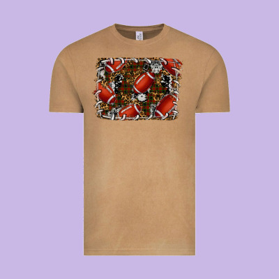 Christmas Football Vintage Tee Designed By Ranaportraitstore
