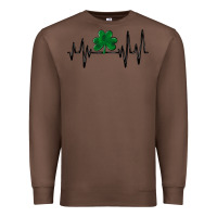 Chestnut shamrock heartbeat Premium Sweatshirt - MaliasSmallBusiness