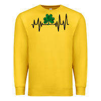 Lemon shamrock heartbeat Premium Sweatshirt - MaliasSmallBusiness