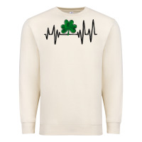 Sandshell shamrock heartbeat Premium Sweatshirt - MaliasSmallBusiness