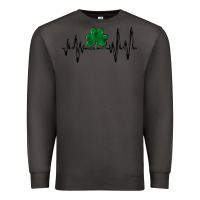 Smoke shamrock heartbeat Premium Sweatshirt - MaliasSmallBusiness